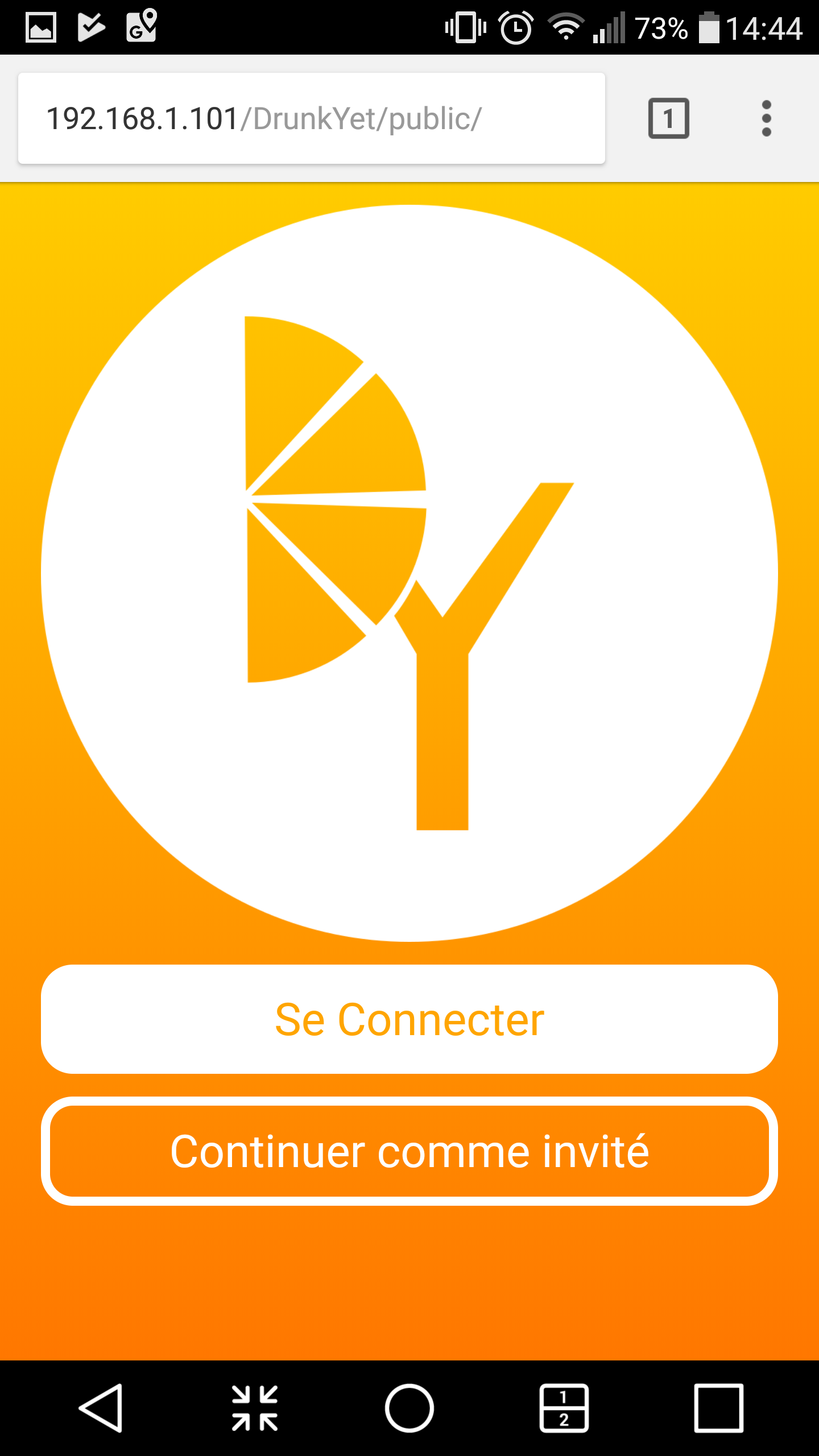 Screenshot of DrunkYet